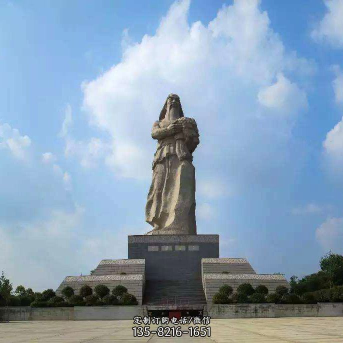景区广场大型神农雕像汉白玉石雕塑像