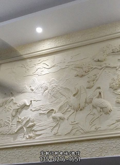鹤鹿同春浮雕-成吉思汗广场雕塑-骑马铁木真历史名人景观铜雕塑 鹤鹿同春浮雕-成吉思汗广场雕塑-骑马铁木真历史名人景观铜雕塑