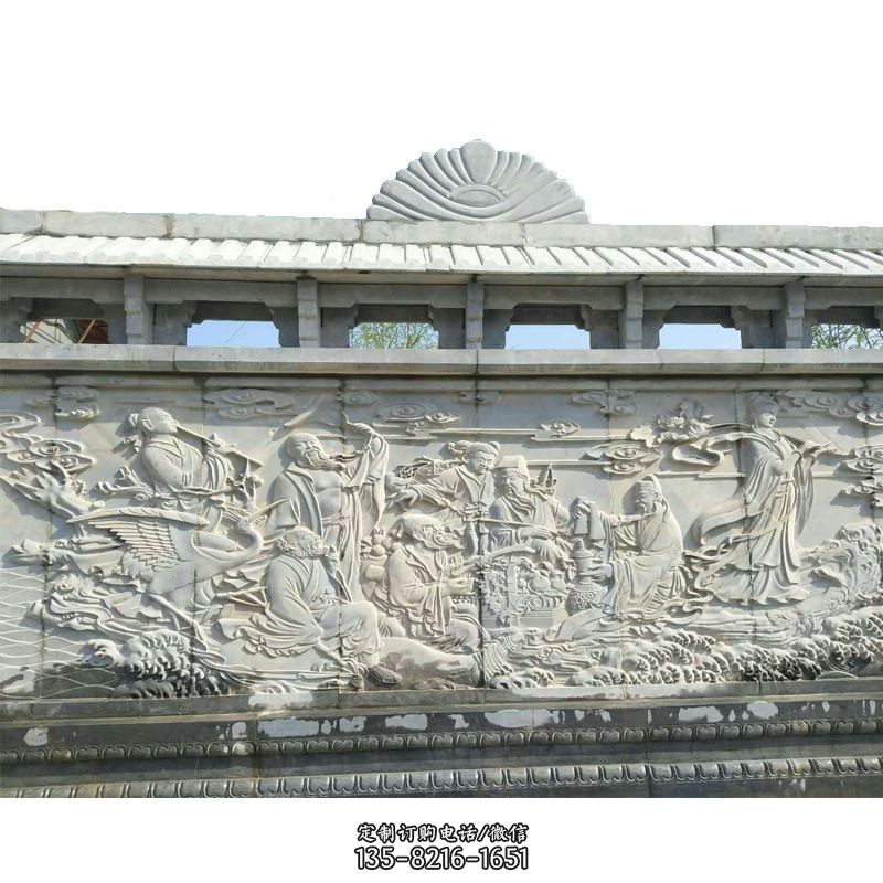 八仙寺庙浮雕墙画 八仙寺庙浮雕墙画