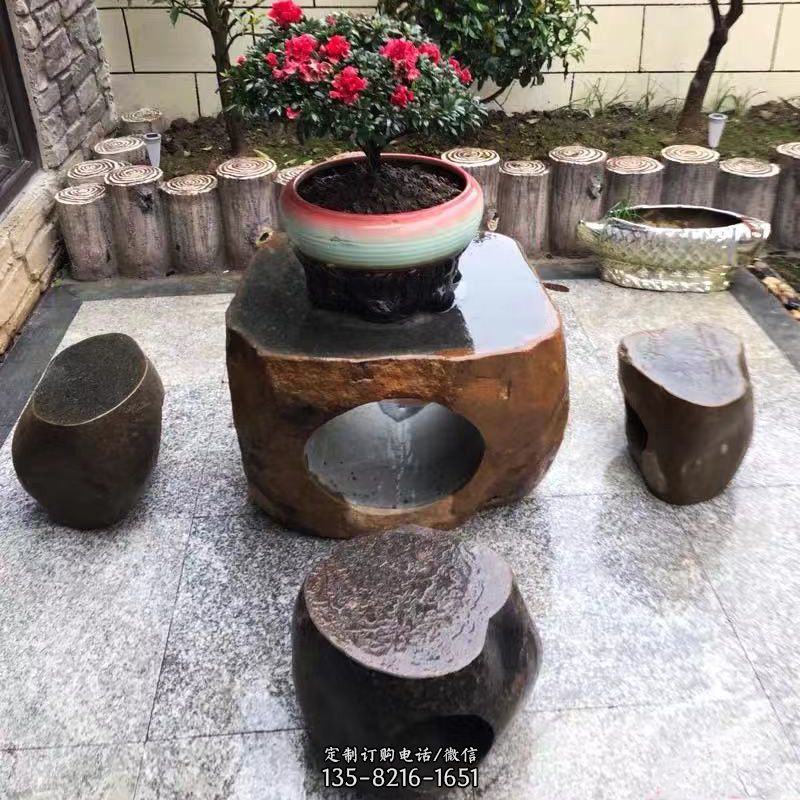 庭院异形石桌凳 庭院异形石桌凳
