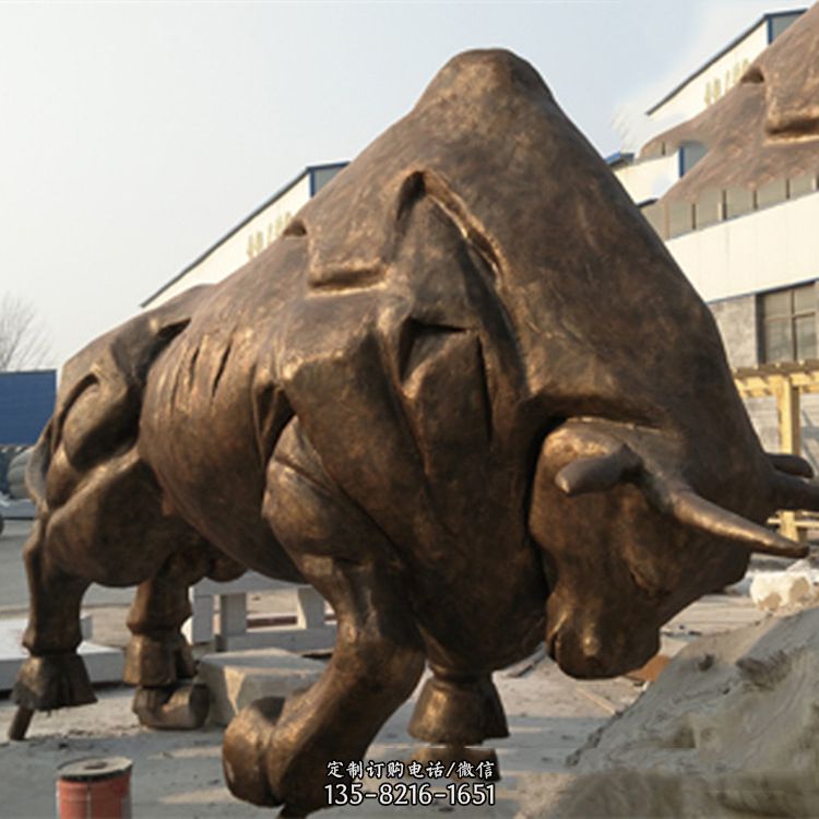 铜雕开荒牛企业精神文化动物景观龙8官网