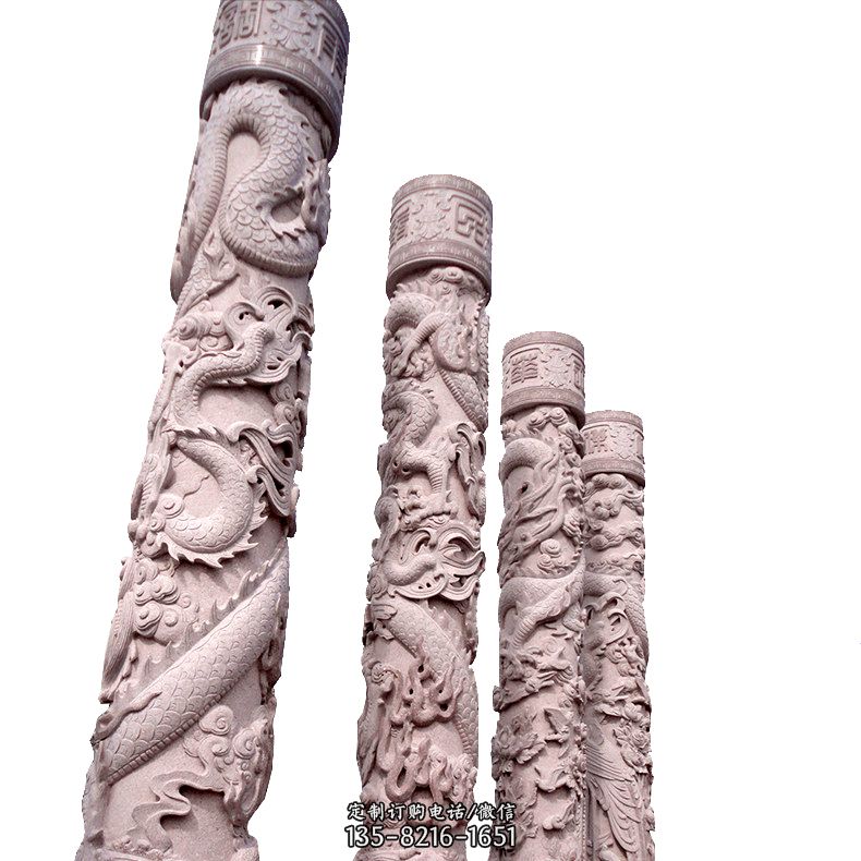 中国传统龙柱石雕