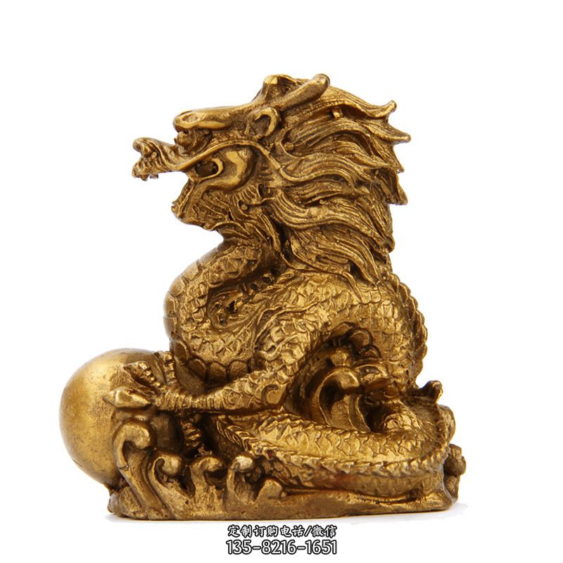生肖龙-铸铜鎏金动物雕塑摆件