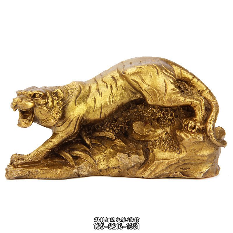 生肖虎-铸铜鎏金动物雕塑摆件
