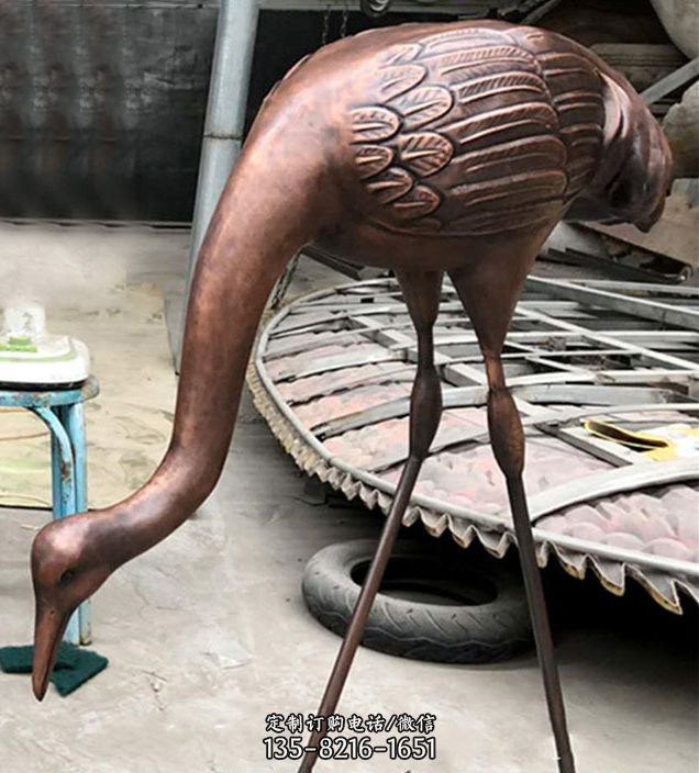 金属仙鹤雕塑-铜雕仙鹤 金属仙鹤雕塑-铜雕仙鹤