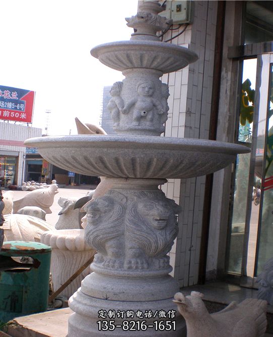 石雕流水钵-雕塑喷泉的排比句