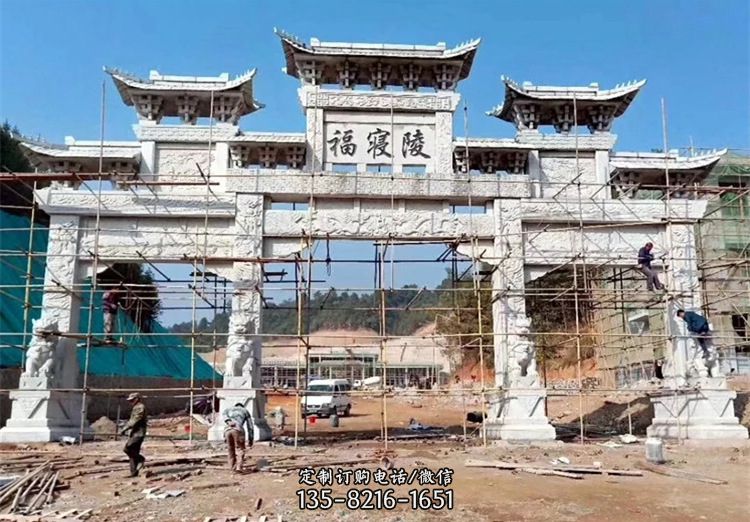 花岗岩石牌坊-功德牌坊石雕牌楼 花岗岩石牌坊-功德牌坊石雕牌楼