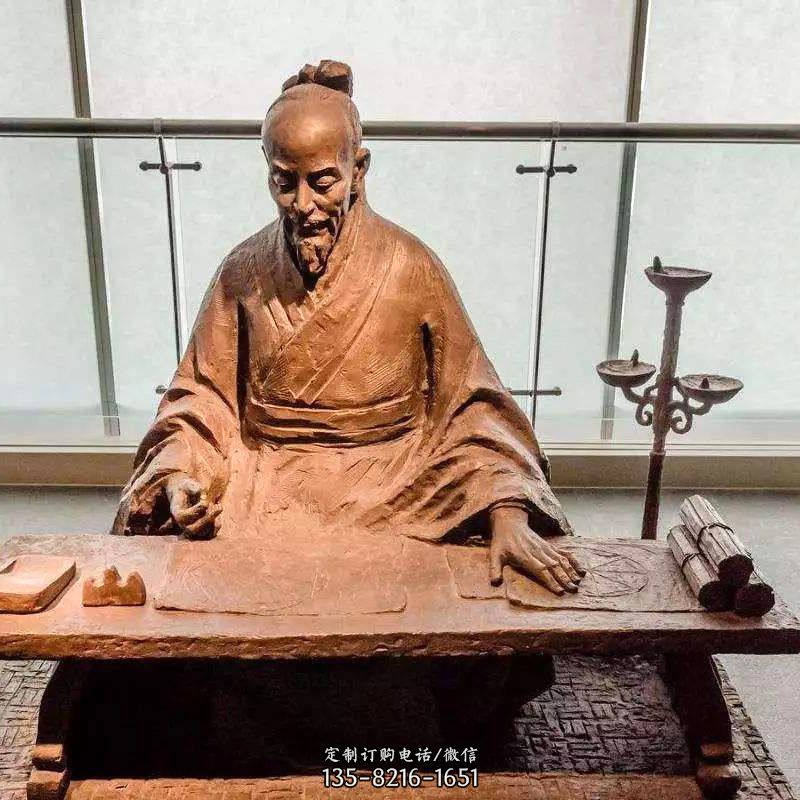 祖冲之圆周率情景小品雕塑-中国古代数学家著名历史人物
