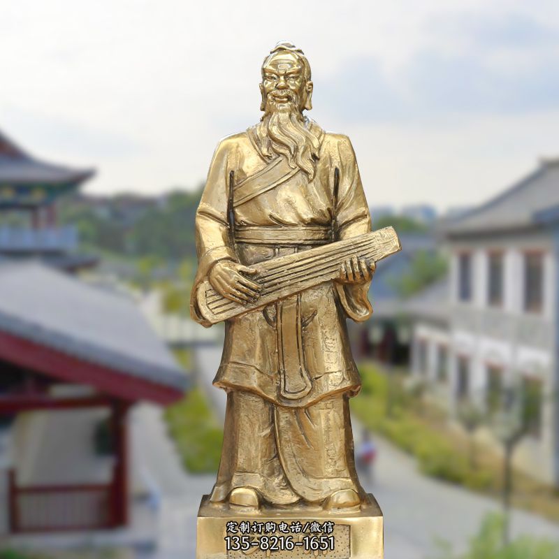 纯铜铸造上古部落首领舜帝铜雕像 纯铜铸造上古部落首领舜帝铜雕像