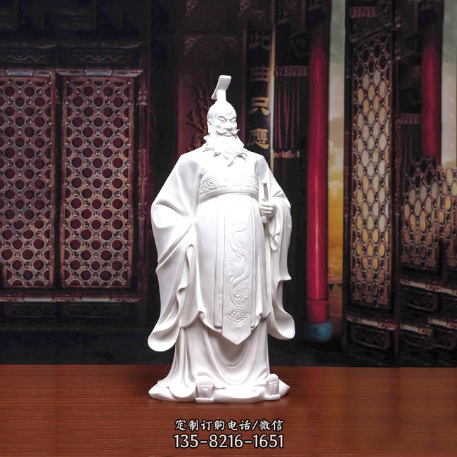 汉武帝刘彻汉白玉石雕像 汉武帝刘彻汉白玉石雕像