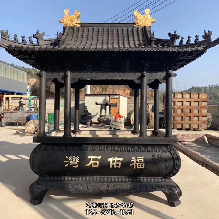 祈福铜雕香炉-石香炉雕刻 祈福铜雕香炉-石香炉雕刻