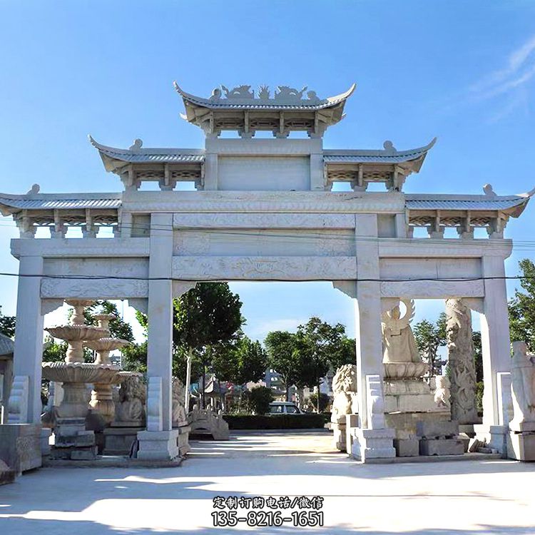石雕牌坊永诚-城市广场冲天式石雕牌坊 石雕牌坊永诚-城市广场冲天式石雕牌坊