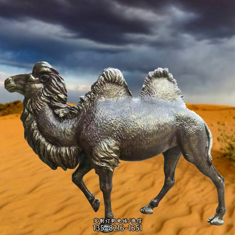 仿铜骆驼玻璃钢动物雕塑 仿铜骆驼玻璃钢动物雕塑