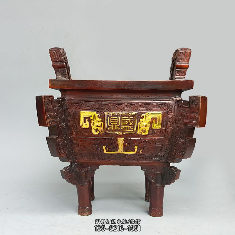 盛鼎纯铜鼎摆件 盛鼎纯铜鼎摆件
