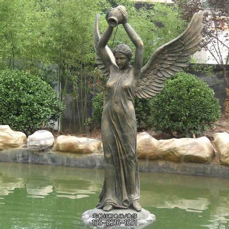 欧式人物流水水景铜雕