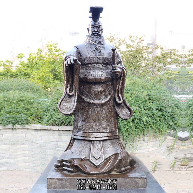 公园原理历史名人古代著名帝王雕塑秦始皇雕像
