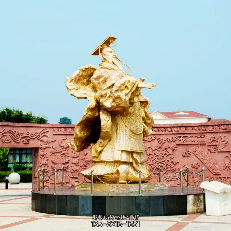 秦始皇鎏金铜雕塑像