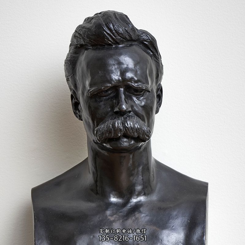 尼采石雕头像-西方人物著名哲学家尼采胸像龙8官网