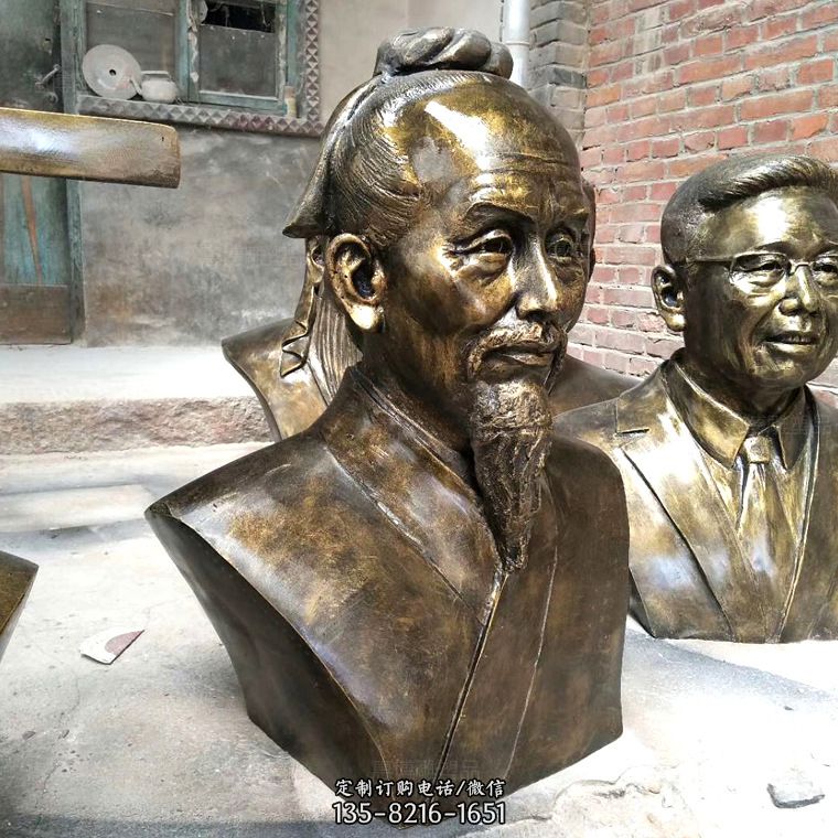 中国古代著名数学家祖冲之铸铜胸像雕塑 中国古代著名数学家祖冲之铸铜胸像雕塑