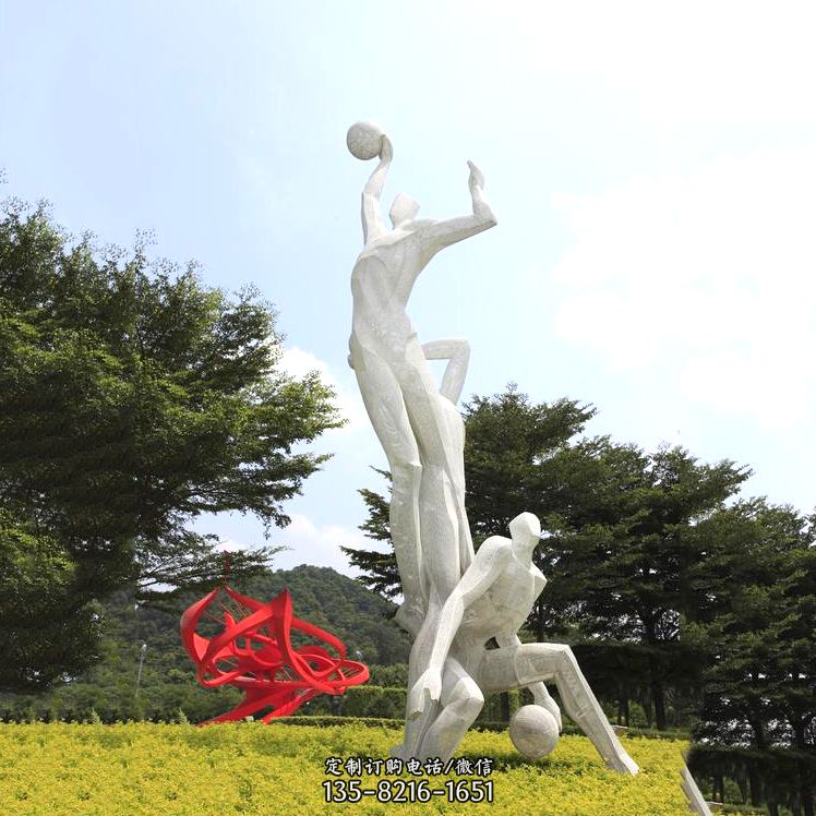打篮球不锈钢网格雕塑-公园体育运动人物雕塑摆件