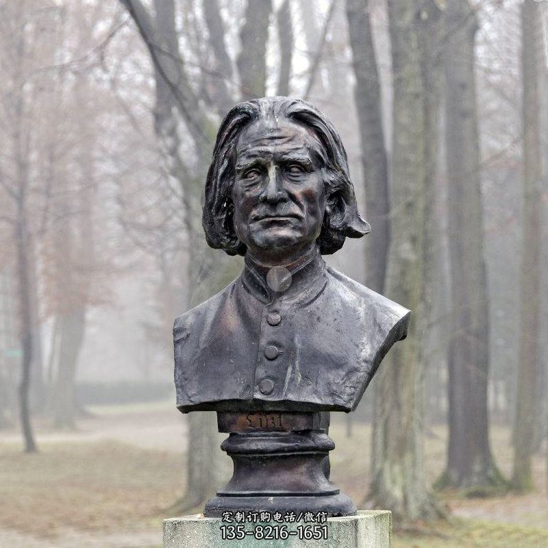 世界名人英国利斯特公园铸铜胸像雕塑