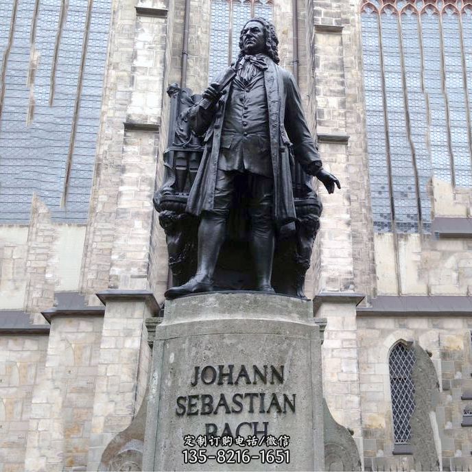 约翰·塞巴斯蒂安·巴赫雕像-纯铜铸造世界名人著名音乐家雕塑