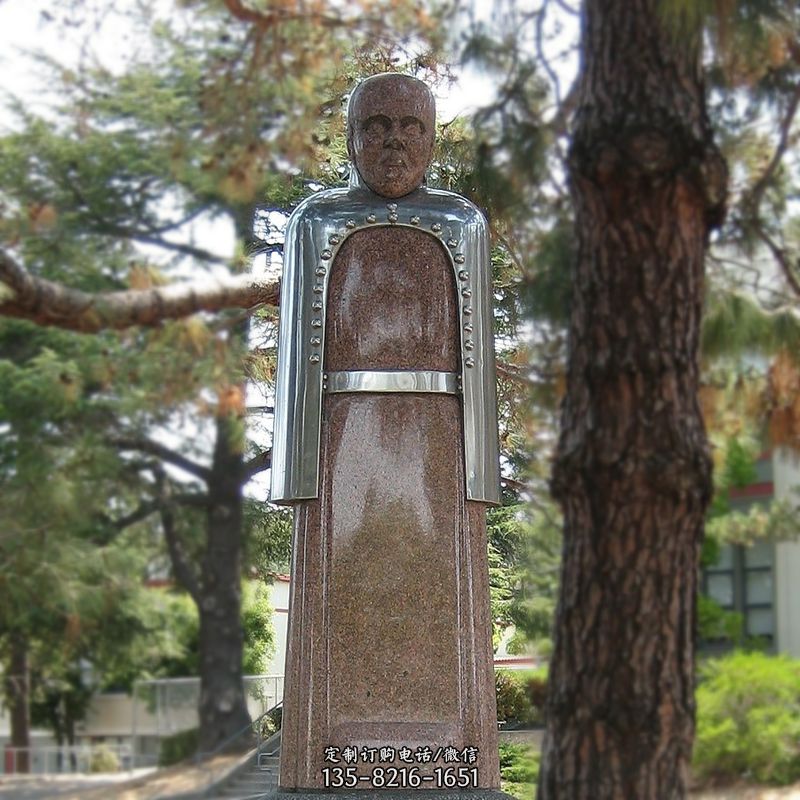 路易斯·巴斯德抽象雕像-公园名人法国著名微生物学家雕塑