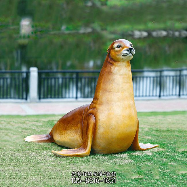 仿真海豹玻璃鋼海洋動物雕塑-園林水景動物擺件 仿真海豹玻璃鋼海洋動物雕塑-園林水景動物擺件
