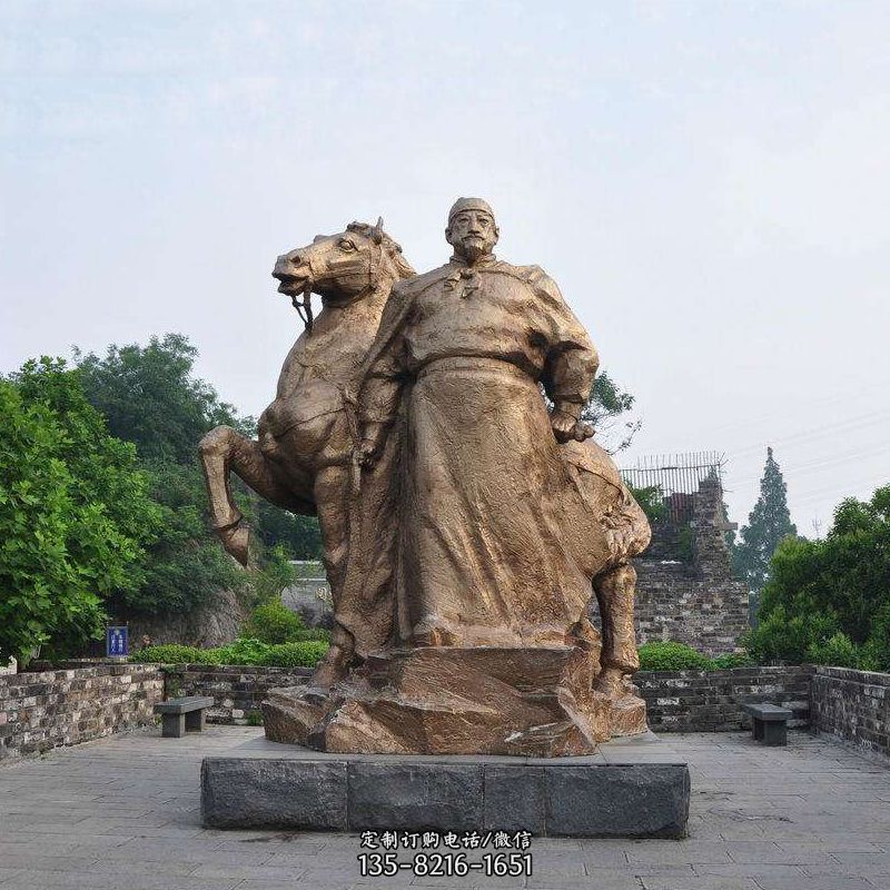 中国历史名人明太祖朱元璋铜雕像 中国历史名人明太祖朱元璋铜雕像