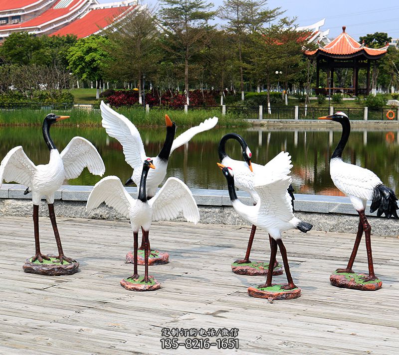 仿真仙鹤动物雕塑 仿真仙鹤动物雕塑