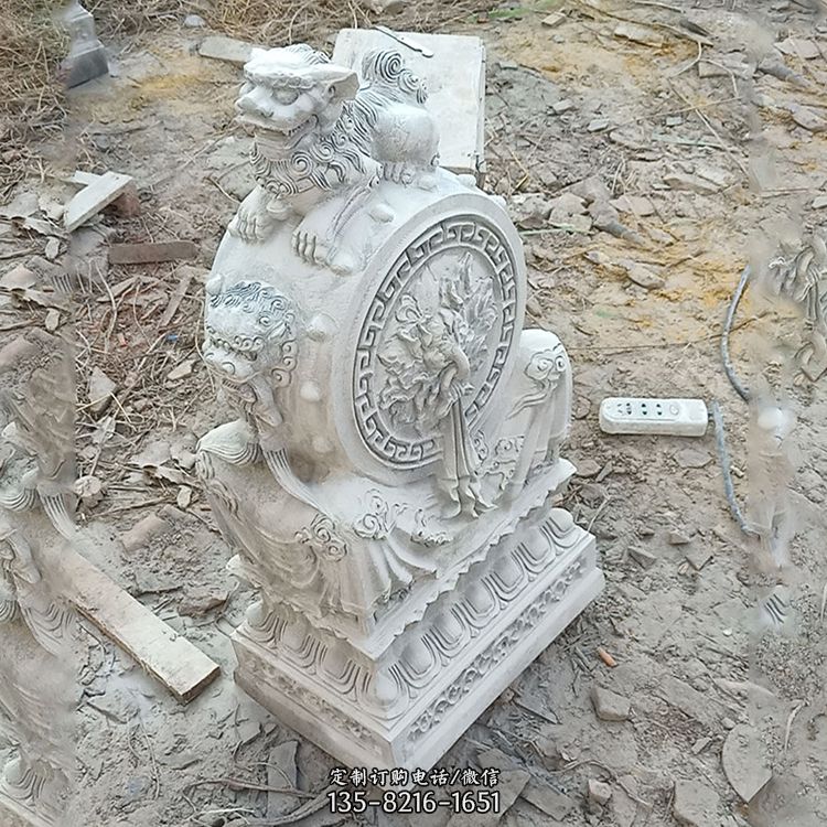 小象门墩雕塑摆件 小象门墩雕塑摆件