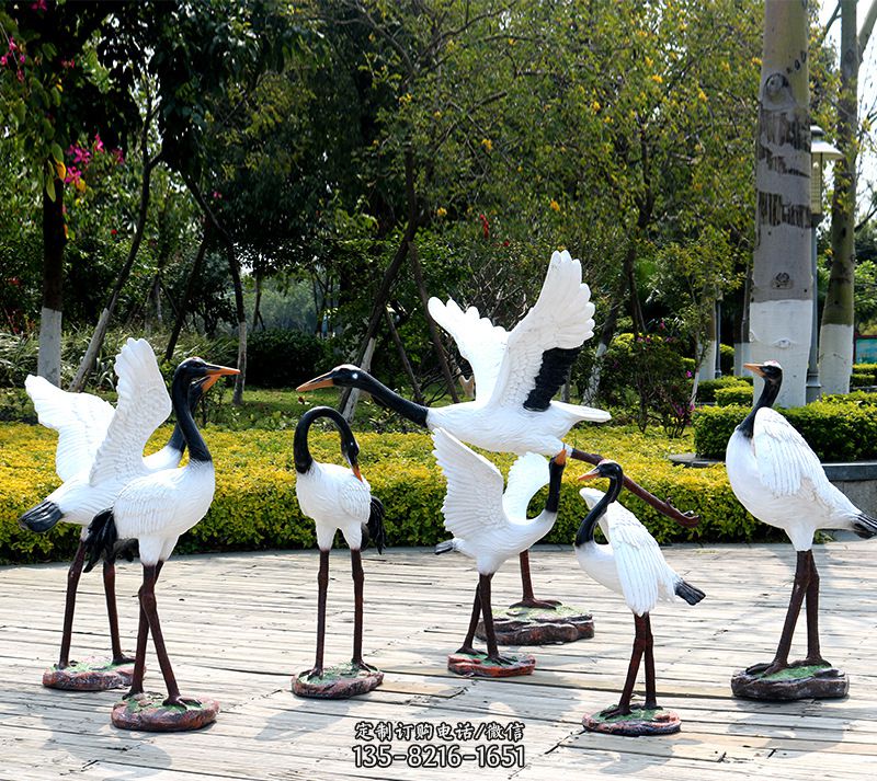 鹤抽象雕塑-文官类雕像