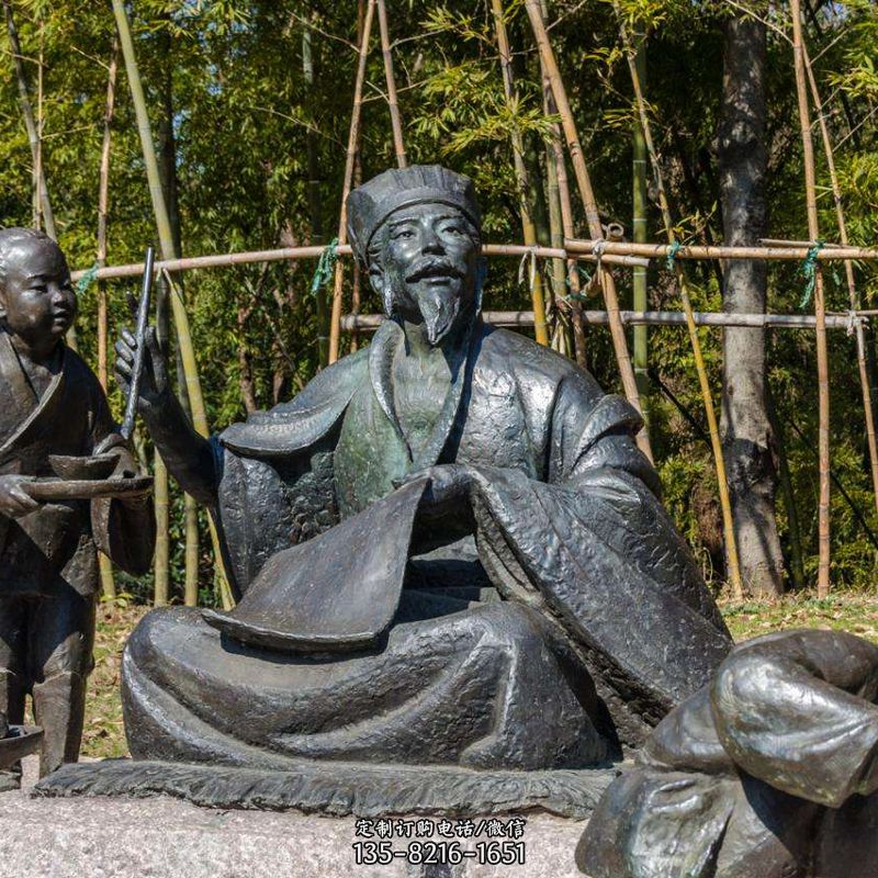 历史人物古代著名书法家王羲之铸铜景观雕塑 历史人物古代著名书法家王羲之铸铜景观雕塑