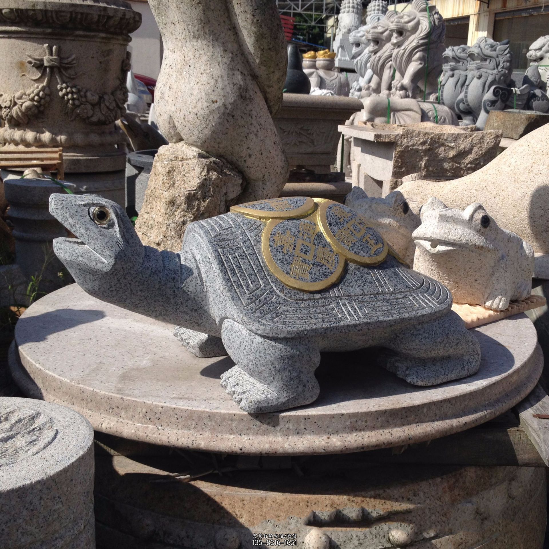 石雕大乌龟-草坪小动物，玻璃钢卡通乌龟和蜗牛雕塑