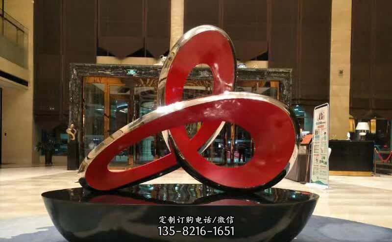 不锈钢企业烤漆标志雕塑-中源雕塑不锈钢企业烤漆标志雕塑是如何订做