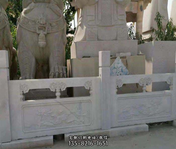 寺庙景观汉白玉石浮雕栏板 寺庙景观汉白玉石浮雕栏板