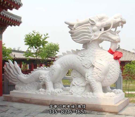 门口汉白玉石雕龙 门口汉白玉石雕龙