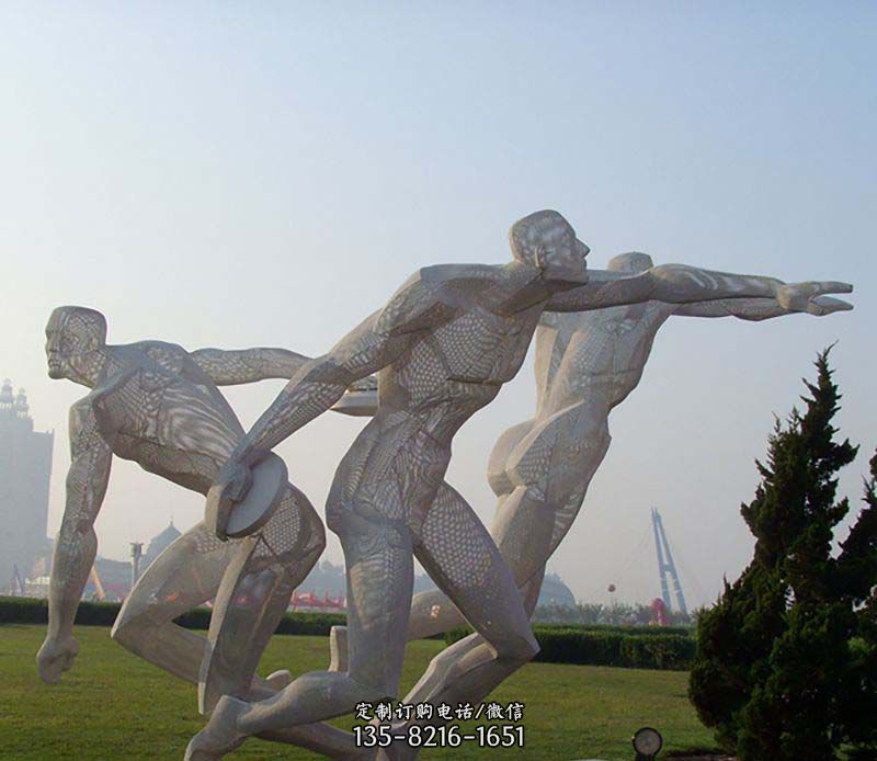 不锈钢运动公园人物雕塑 1