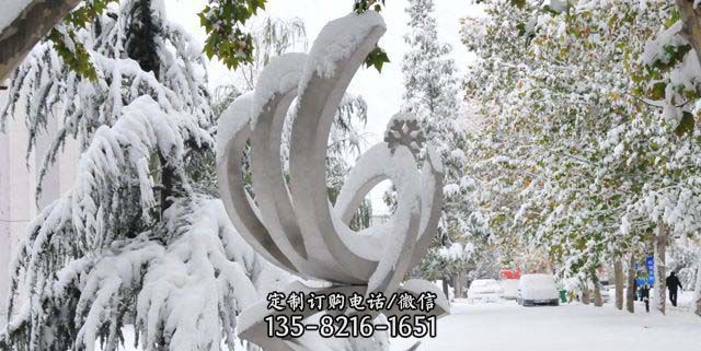 公园不锈钢雪花景观雕塑 公园不锈钢雪花景观雕塑