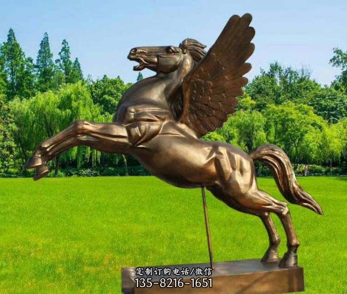 园林飞马铜雕-飞马不锈钢雕塑像