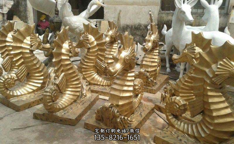 海马动物铜雕-霸王龙动物园仿真恐龙雕塑