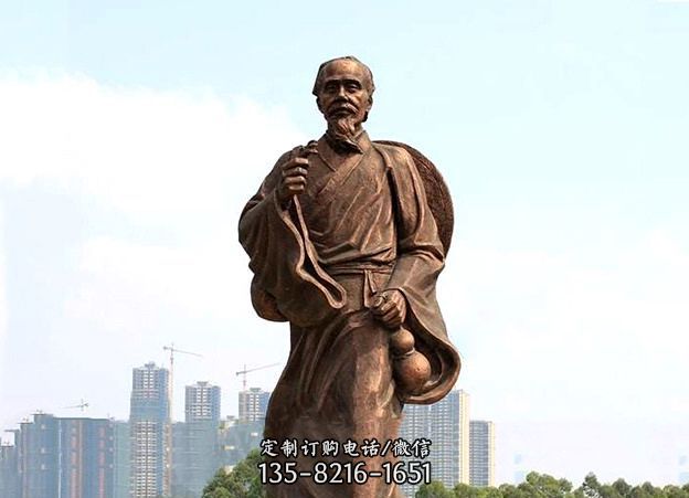 名医华佗铜雕像 名医华佗铜雕像