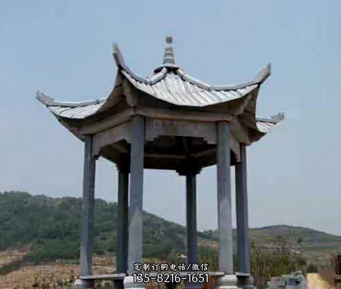 仿古六角凉亭石雕 仿古六角凉亭石雕