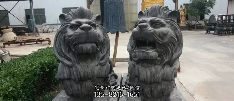 仿铜西洋狮子玻璃钢龙8官网 仿铜西洋狮子玻璃钢龙8官网