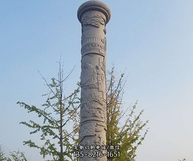 龙浮雕石柱广场石雕龙柱中源雕塑龙浮雕石柱广场石雕龙柱是怎样制造的