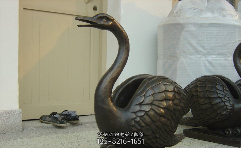 公园天鹅动物铜雕 公园天鹅动物铜雕