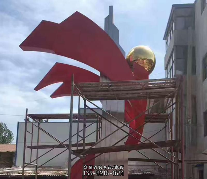 广场彩带抽象雕塑 广场彩带抽象雕塑