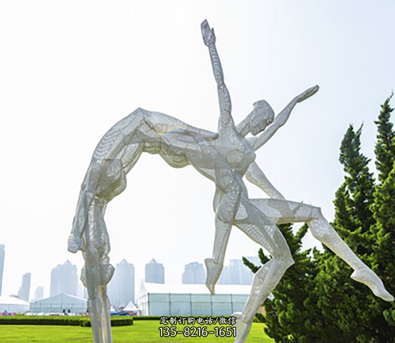 体操运动员不锈钢雕塑