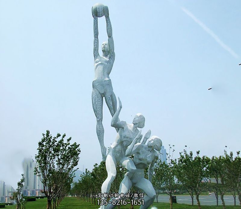 投篮雕塑不锈钢 投篮雕塑不锈钢