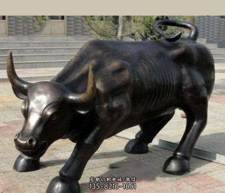 铜雕广场华尔街动物牛